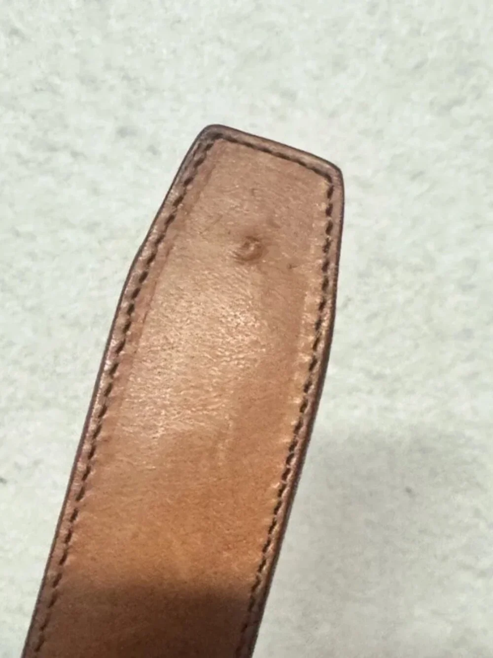 Terry Stack Italian Leather Studded Belt Brown Boho Sz M